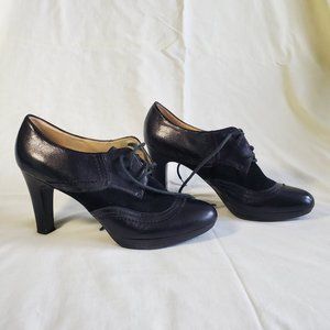 Modern classic leather and suede oxfords